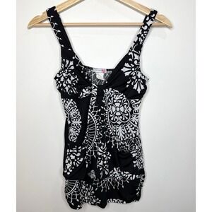 Vintage Y2K Babydoll Tank Top Womens Medium Dark Fairy Grunge Whimsigoth Party M